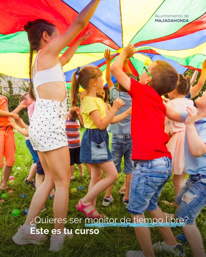 Curso de Monitor de Tiempo Libre en Majadahonda con diploma oficial de la @ComunidadMadrid. ¡Inscríbete antes del 12 de enero de 2026! 🏞️🧒