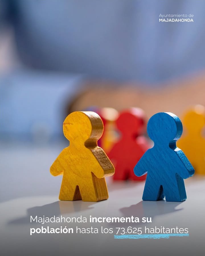 La población de Majadahonda sigue creciendo y llega a 73.625 habitantes. ¡Una de las ciudades favoritas para vivir en Madrid! 🏡🌳🛡️