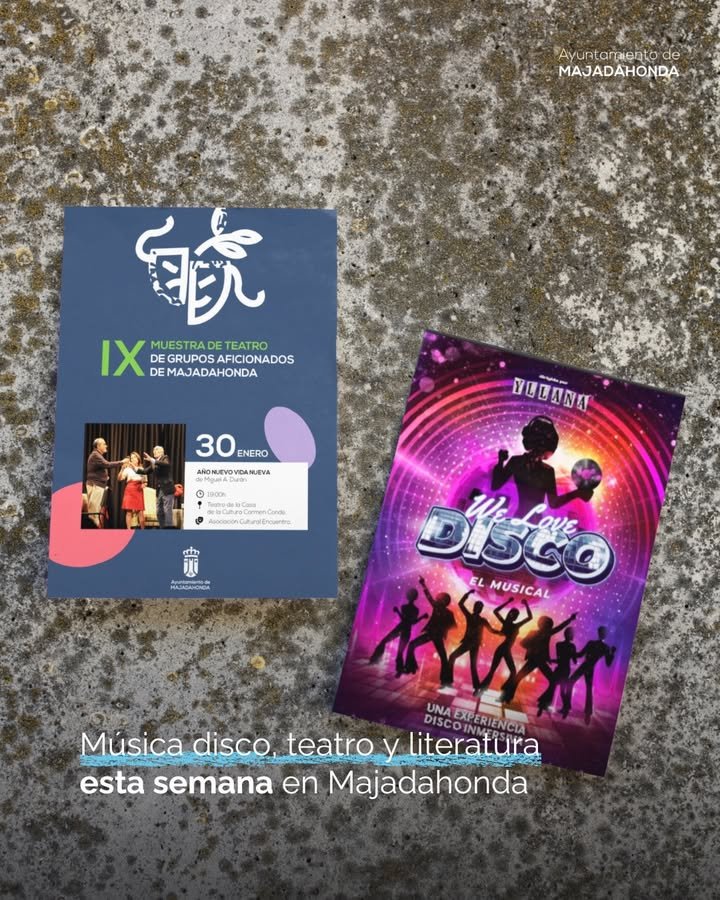 La Asociación Cultural Encuentro presenta «Año nuevo, vida nueva» en la IX Muestra de Teatro de Grupos Aficionados en Majadahonda. 🎭📚🎸