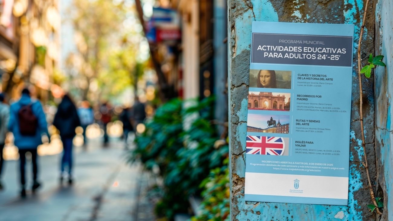 Majadahonda ofrece 172 plazas en historia, arte e inglés para adultos