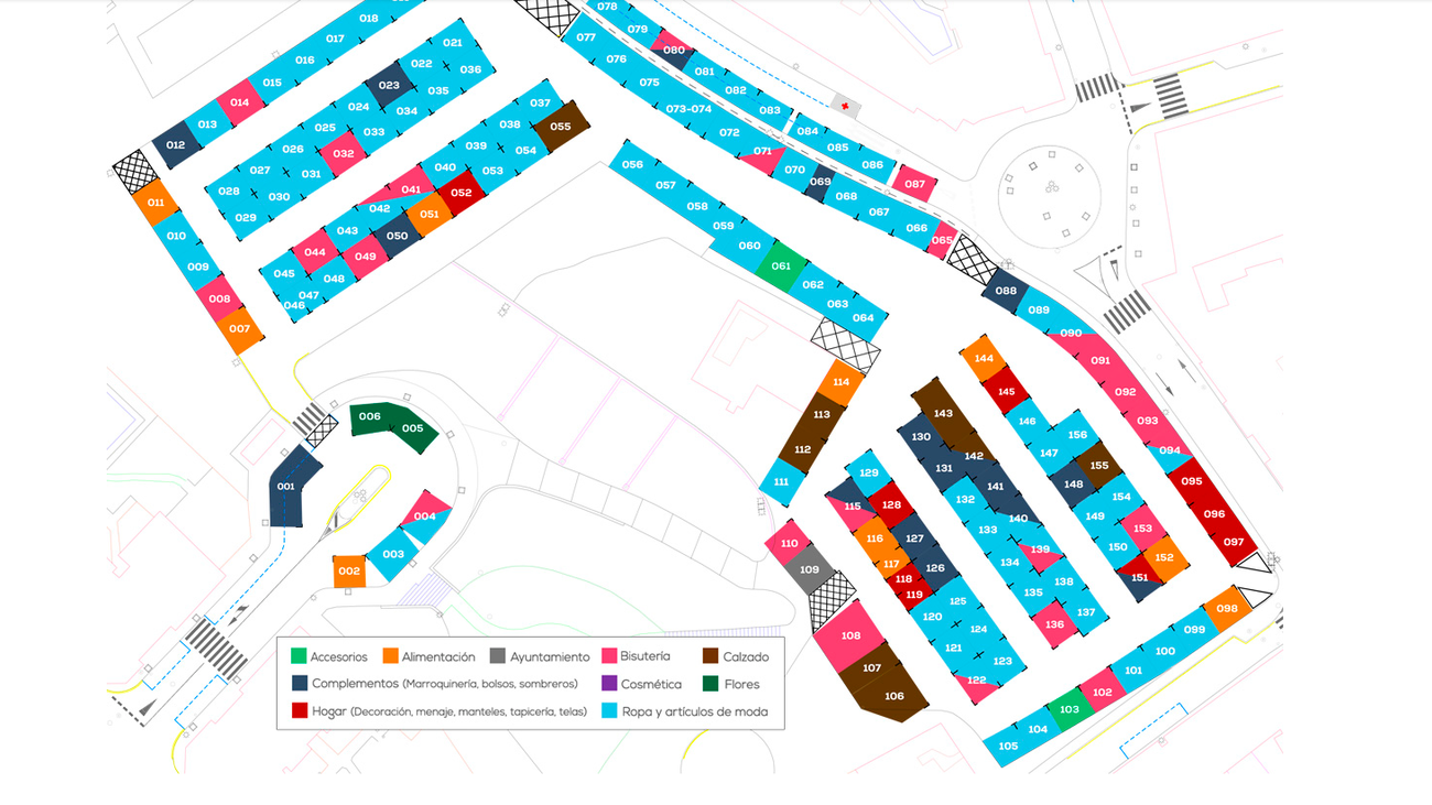 Captura del mapa interactivo del mercadillo de Majadahonda