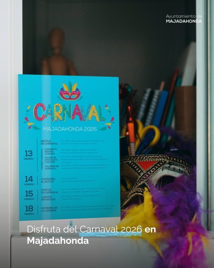 Majadahonda celebra el Carnaval 2026 con desfiles, charangas y tardeo joven durante cuatro días de fiesta. 🥁🎉
