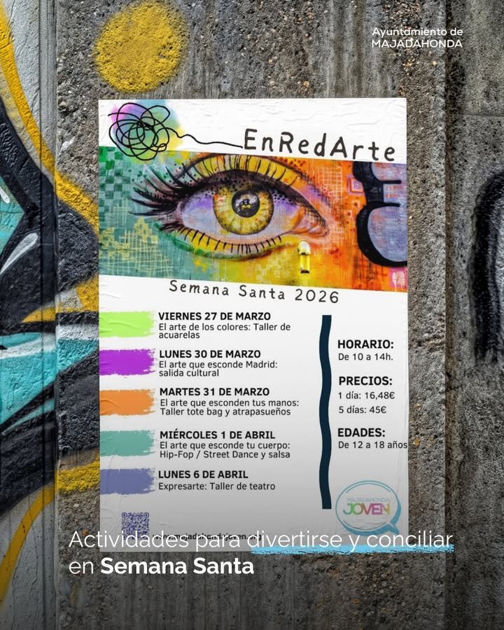Actividades artísticas para jóvenes en Semana Santa en Majadahonda.
