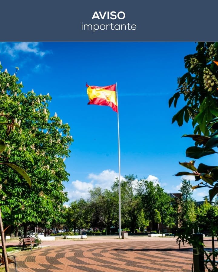 El Ministerio de Defensa informa al Ayuntamiento de Majadahonda que se cancela la Jura de Bandera para personal civil programada para el 6 de junio de 2026. Sentimos las molestias, gracias por la comprensión. 🇪🇸