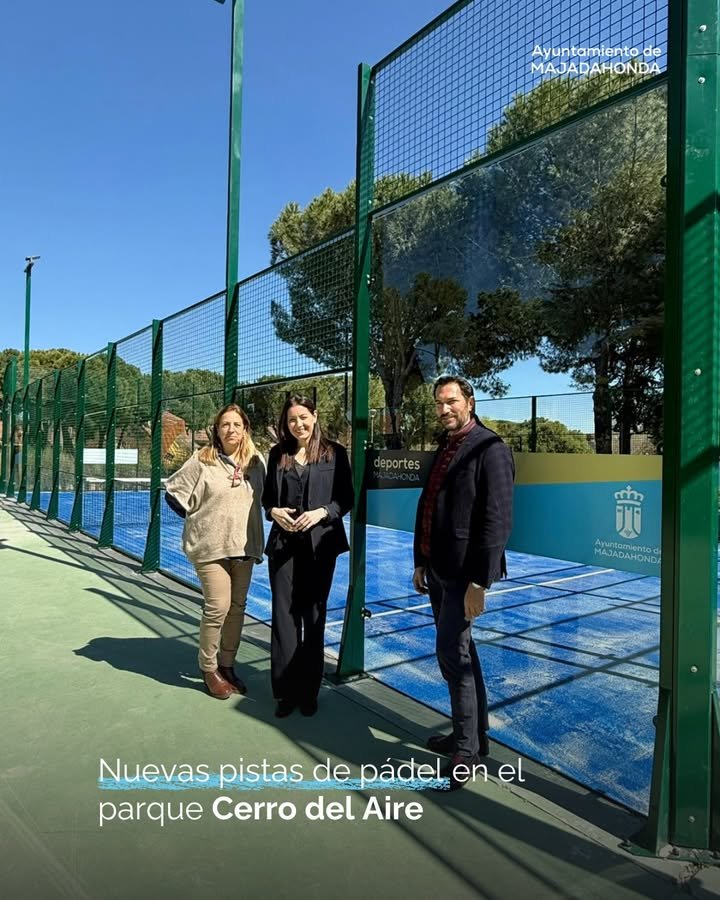 🎾Nuevas pistas de pádel en parque Cerro del Aire de Majadahonda ¡Disponibles para uso libre a partir del 18 de marzo! 👏🏼🔥