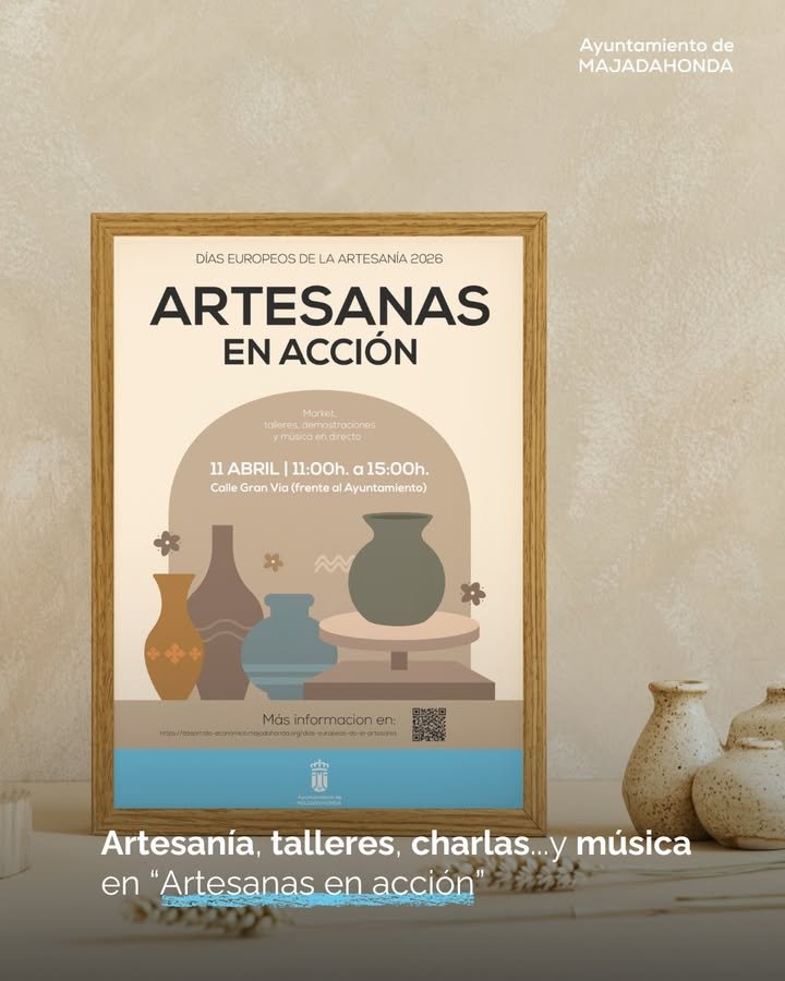 Majadahonda celebra los Días Europeos de la Artesanía con “Artesanas en acción” y un mercado artesanal.