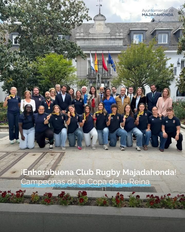 Recepción a las jugadoras del Club Rugby Majadahonda, campeonas de la Copa de la Reina de Rugby. ¡Enhorabuena por el gran juego en equipo, fuerza y corazón! 🏆🏉👏🏻