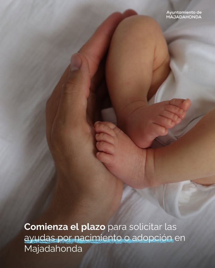Solicita las ayudas por nacimiento o adopción del Ayuntamiento de Majadahonda para 2025 📢 ¡1100-1400€ disponibles hasta el 29 de mayo!
