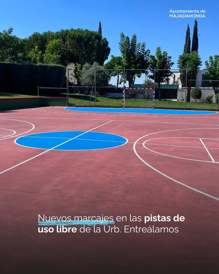 El Ayuntamiento de Majadahonda renueva las pistas polideportivas de la Urbanización Entreálamos