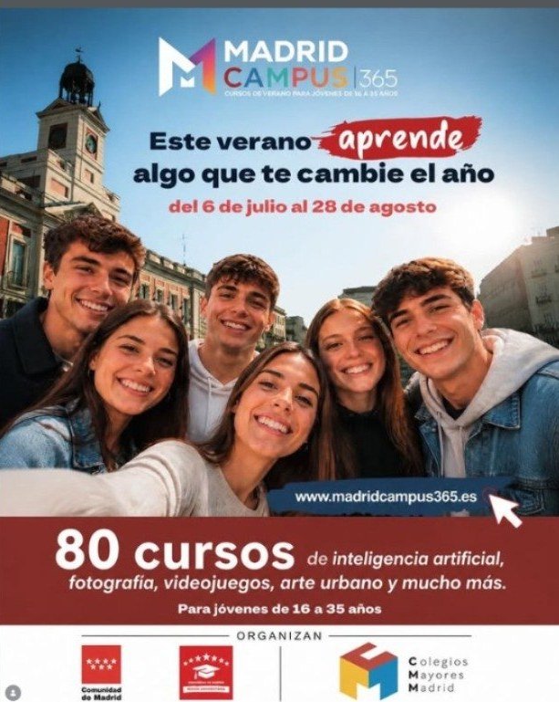 La Comunidad de Madrid lanza más de 80 cursos para jóvenes en #MadridCampus365