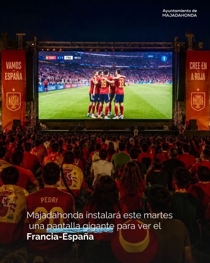 Majadahonda instalará una pantalla gigante para ver el partido España-Francia en el Mundial