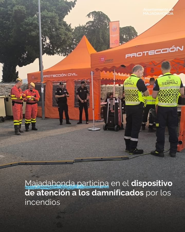 Majadahonda se une al dispositivo de emergencia por los incendios en la Comunidad de Madrid