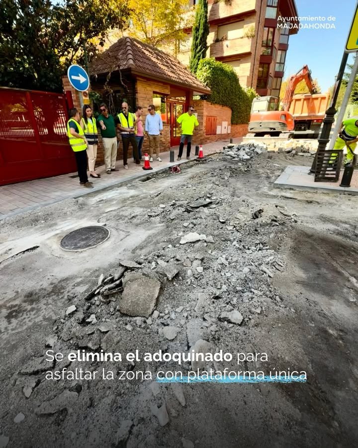 Majadahonda mejora la movilidad con la sustitución del adoquinado en varias avenidas
