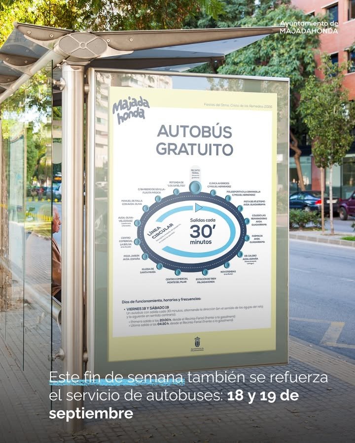 Majadahonda refuerza el transporte público para las Fiestas 2026 los días 18 y 19 de septiembre