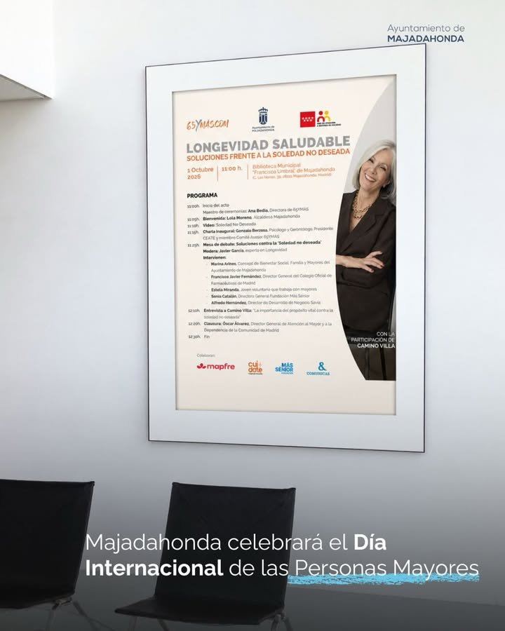 El Ayuntamiento de Majadahonda y 65ymas conmemoran el Día Internacional de las Personas Mayores