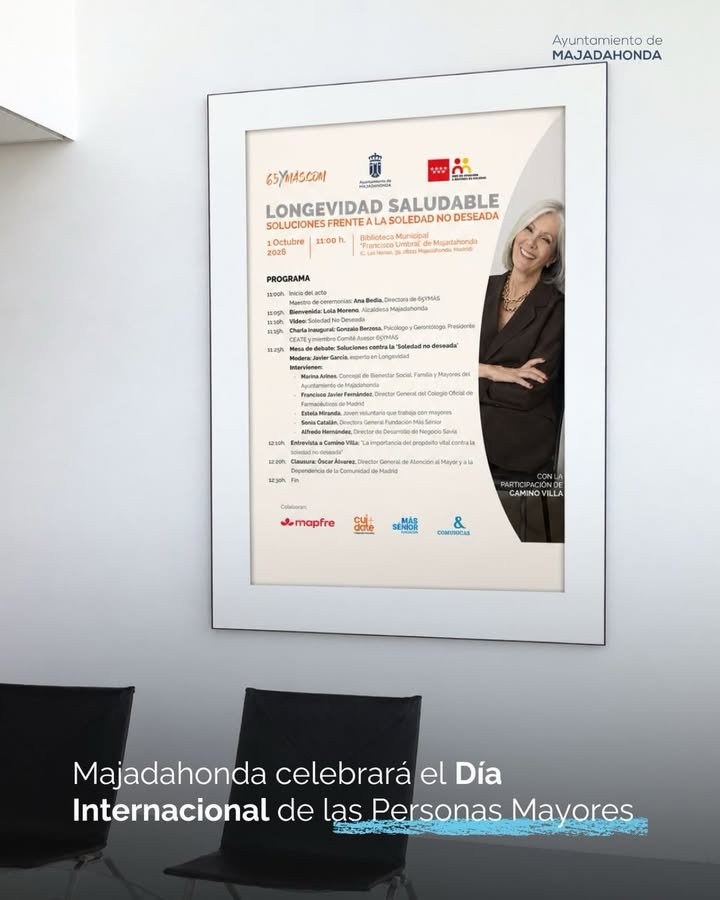 El Ayuntamiento de Majadahonda y 65ymas conmemoran el Día Internacional de las Personas Mayores