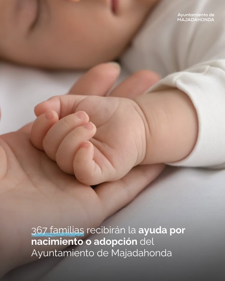 Majadahonda destina 429.800 euros en ayudas por nacimiento y adopción a 367 familias