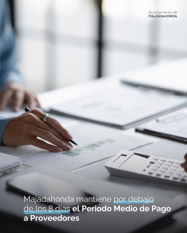 Majadahonda reduce su Periodo Medio de Pago a Proveedores por debajo de 8 días