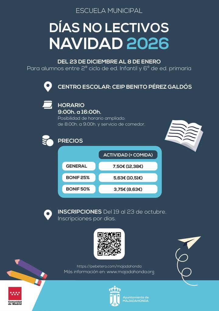 Majadahonda anticipa inscripciones para “Días sin Cole” y facilita la conciliación familiar