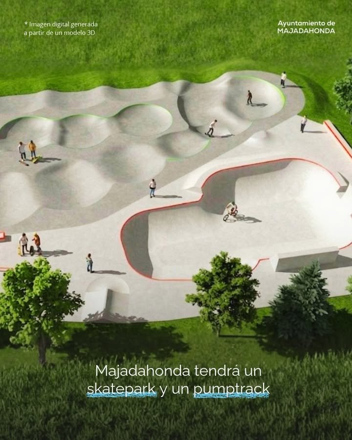 Majadahonda invertirá más de 438.000 euros en un nuevo skatepark y pumptrack